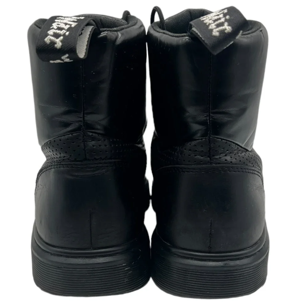 Dr Martens Kamar Black Leather Perforated‎  Sneaker Boots AW501 USM 7 USL 8